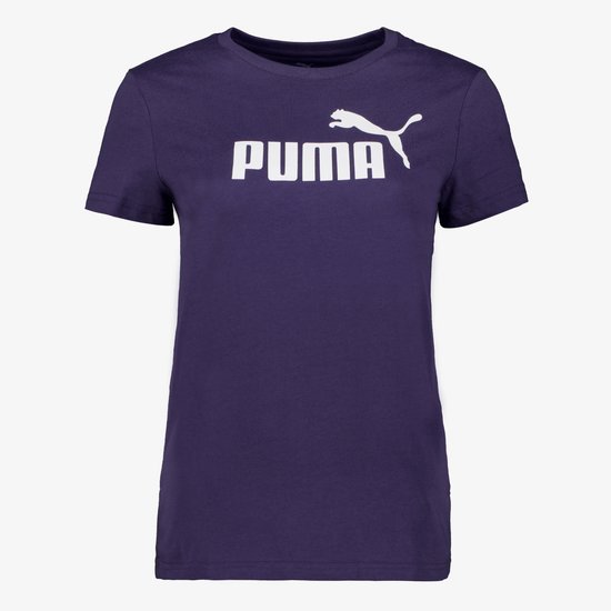 Paars PUMA dames T-shirt met wit PUMA-logo