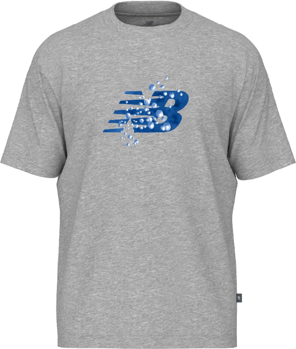New Balance Bubble T-Shirt Heren T-shirt ATHLETIC Grijs