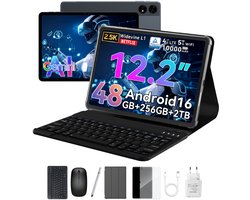 TABWEE T60 - Tablet - 48GB RAM - 256GB ROM - Android 16 - 11 inch - 8000mAh - WIFI Tablet - OTG - Grijs