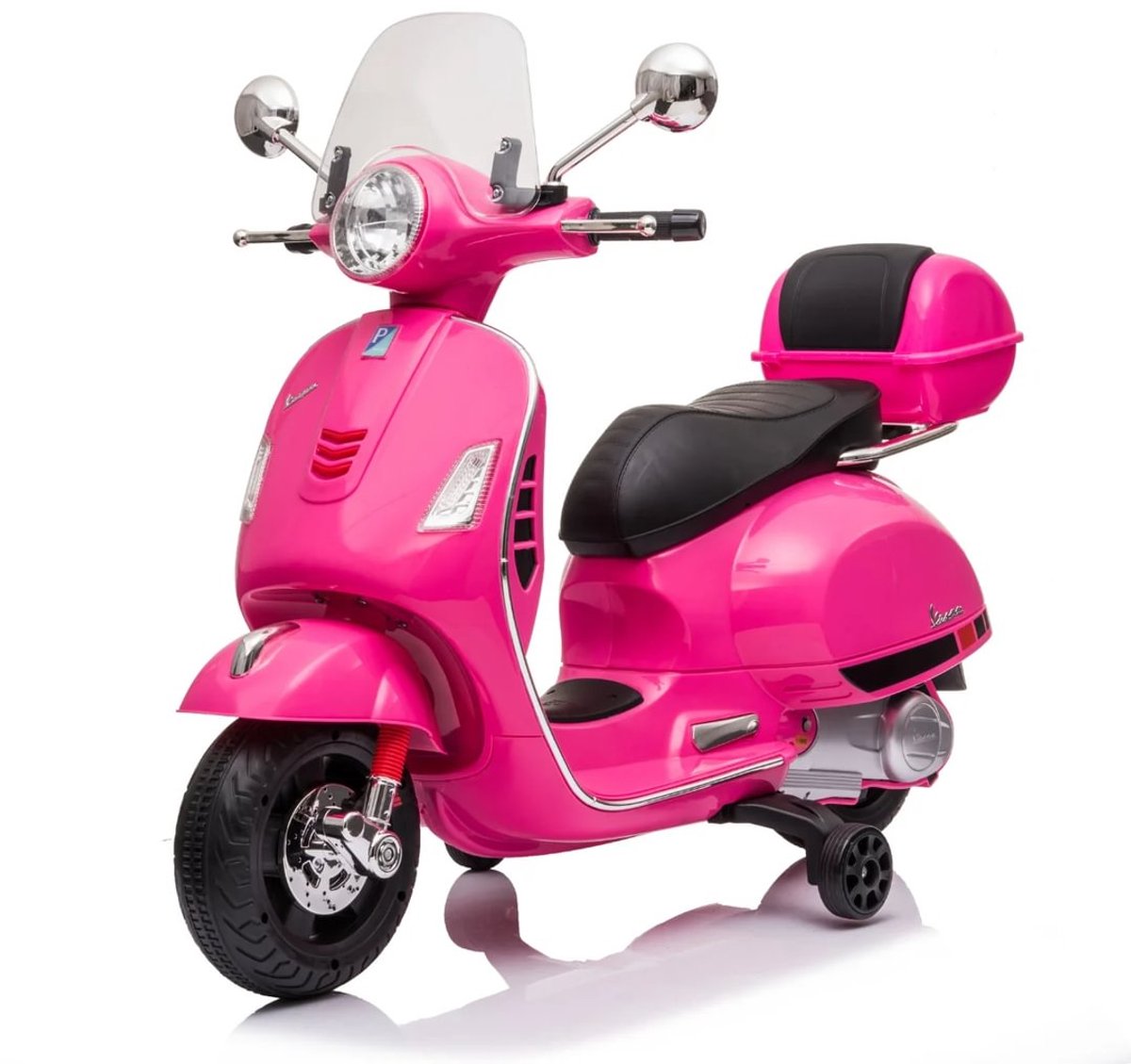 Vespa GTS300 Elektrische Kinderscooter - 3 tot 6 jaar - Opbergbox - Roze