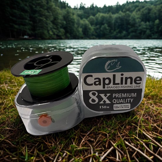 CapLine 8X Gevlochten Vislijn 0,16 mm - 17,5 kg - 150 m - Extra Sterk van Fladen Fishing — afbeelding 3