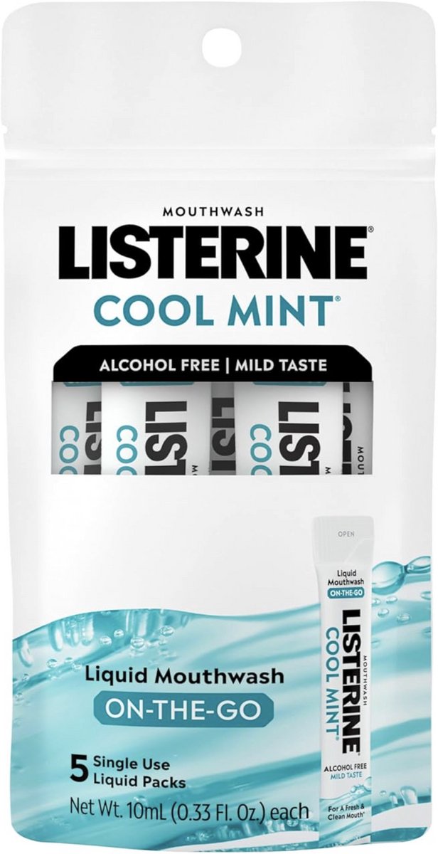 Listerine On-The-Go Cool Mint Alcohol Free Mouthwash