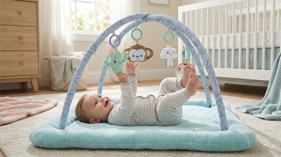 LUVION® Babygym Oasis - Met baby speelmat - Baby gym met sensorisch speelgoed van Luvion — afbeelding 3