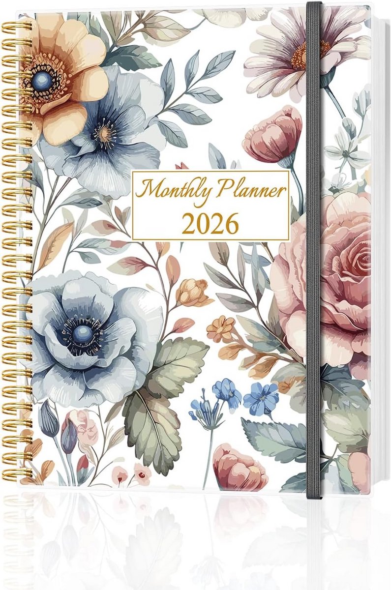 Maandplanner 2025-2026 Groot Formaat Bloemenontwerp