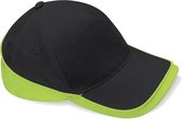 Beechfield Competition Cap Black/Lime Green