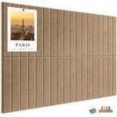90 x 60 cm groot vilten prikbord, zelfklevend, viltbord, memoborden met 30 priknaalden, bulletin board, wanddecoratie voor kantoor, keuken, foto's, memo's, donkere camel