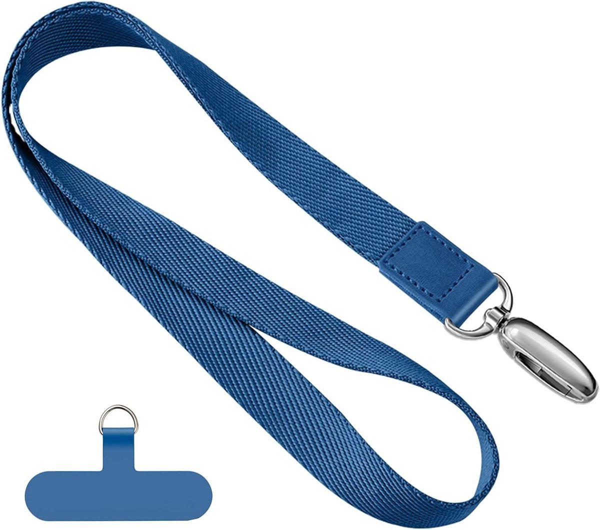 Telefoonkoord Blauw Universeel Hangkoord Crossbodyriem Verstelbaar.