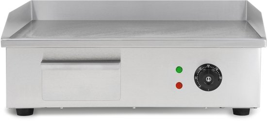 VERTES Grillplaat Plancha Elektrisch 3000W RVS 55x35cm Thermostaat 50-300°C Spatbescherming Opvangbak Anti slip voeten — afbeelding 5