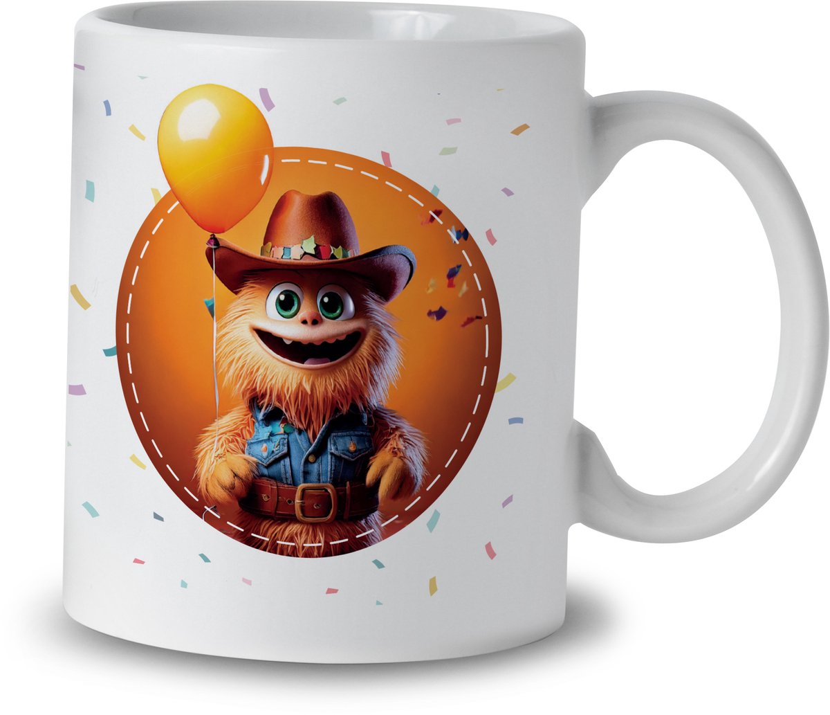 Mok – Monster Cowboy – Keramiek – 325 ml – Cadeau