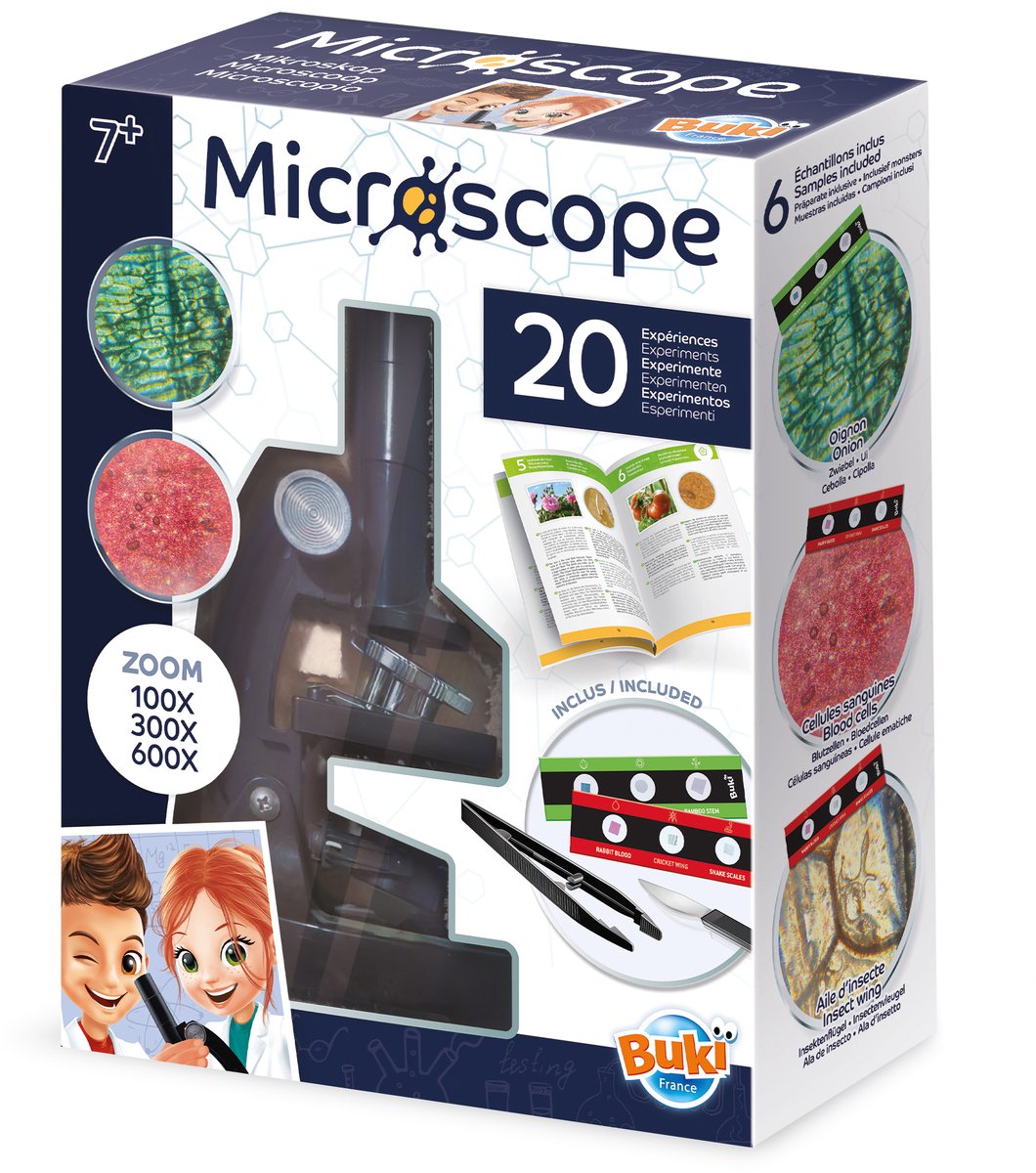 Buki - Microscoop - vergroting 100-300-600x