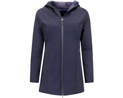 Puffer Jas Dames - Double Face Dames Jassen Parka - Lange Winterjas Dames met Capuchon - Slim Fit - 2161B - Blauw