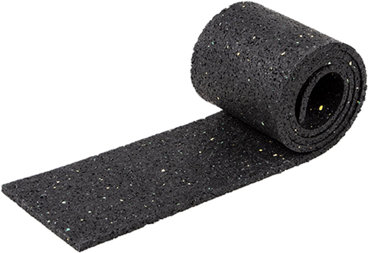 Rubbermagazijn - Ladingzekering - rubber - dikte 6mm - 100x1000mm - set van 12 stuks - Trailer beschermer bij transport - ondervloer voor zonnepanelen - Antislip onder stenen tegels of houten balken