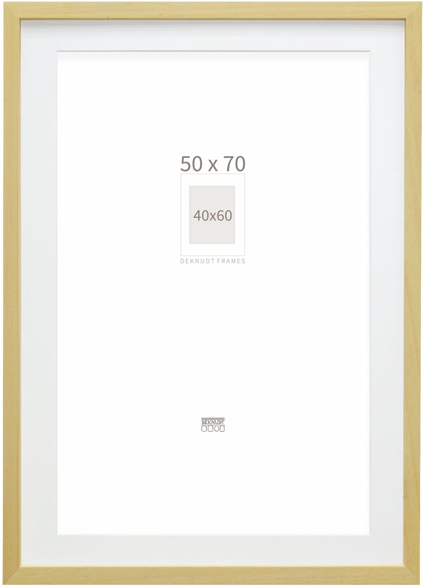 Deknudt Frames fotolijst - naturel met passe-partout - 40x60/50x70 cm