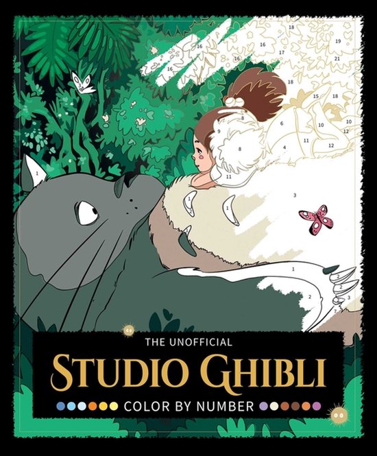 The Unofficial Studio Ghibli Color by Number Book - cover