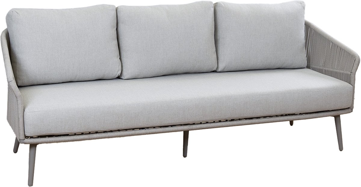 Loungebank Alezio | 3-persoons | Beige/Camel | Aluminium & Rope