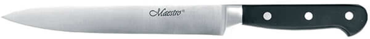 Maestro MR-1451 Luxe Universeel Keukenmes - 8” (20 cm) - Hoogwaardig Roestvrij Staal (RVS) - Ergonomische Handgreep - Koksmes - Zilver/Zwart