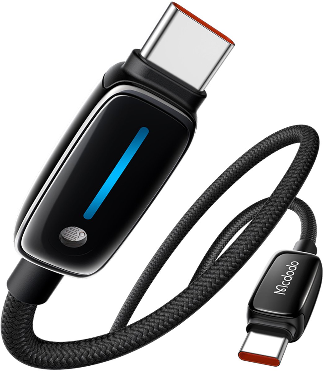 Luxe USB C naar USB C Kabel - 100W Snellader - Geschikt voor MacBook, iPhone 15/16/17 & iPad - Zwart