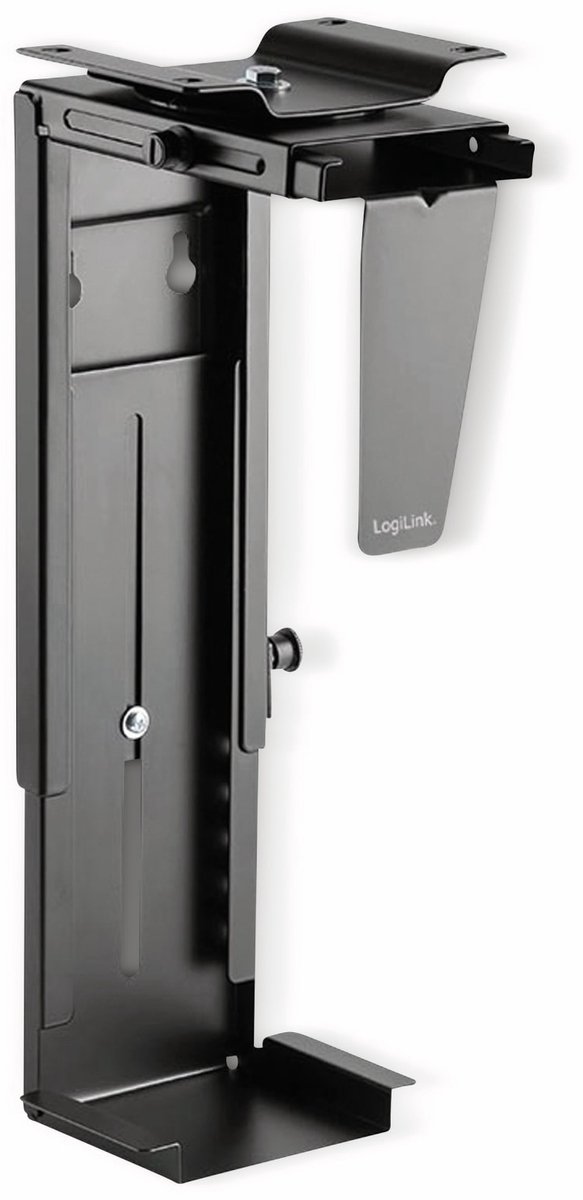 LogiLink EO0005 Desk-mounted CPU holder Zwart CPU-houder