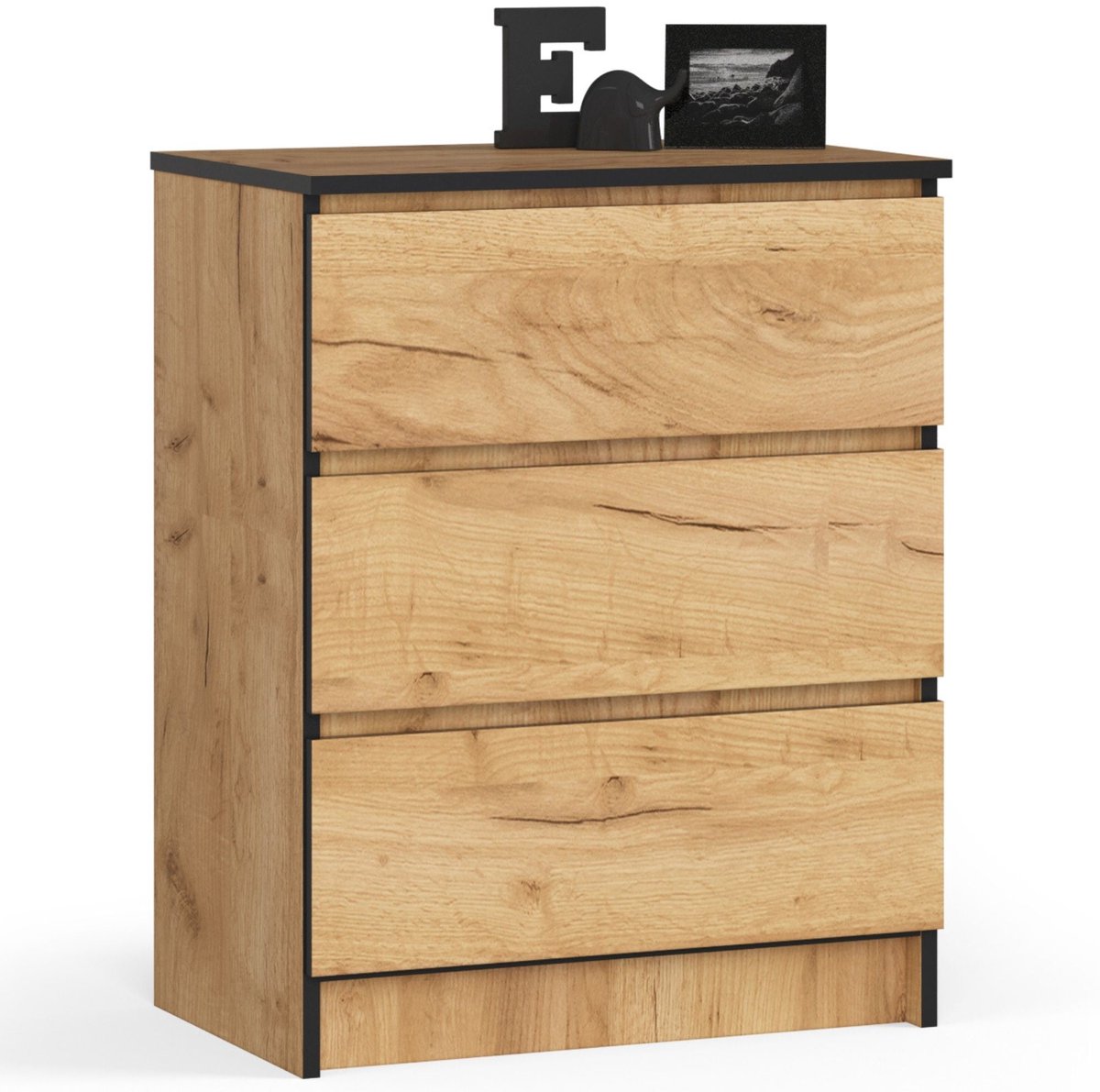 Ladekast K60 met 3 Lades / AKORD Furniture Factory / Craft Eik / 60 x 77 x 40 cm