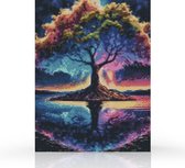 Rubye® Broderie Diamant Adultes & Enfants - Kit Complet - Arbre Magique - 30x40cm