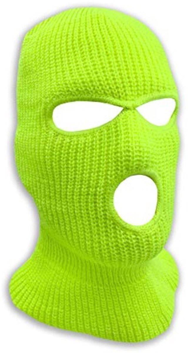 Bivakmuts Gezichtsmasker Balaclava Mask Helmmuts Gebreid Winddicht Wintermasker Ski/Motor/Outdoor masker Nekwarmer/halswarmer Universeel Neon Jonyx Geel