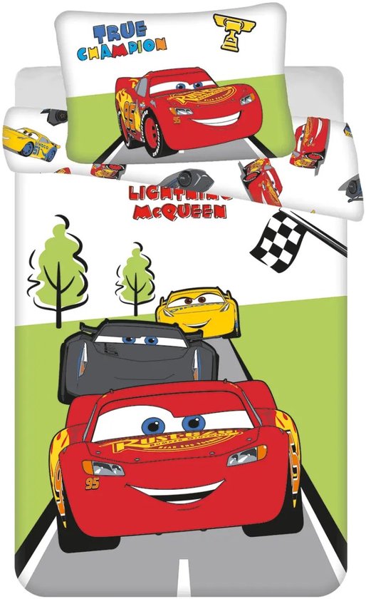 Disney Cars Champion dekbedovertrek – 135 x 100 cm