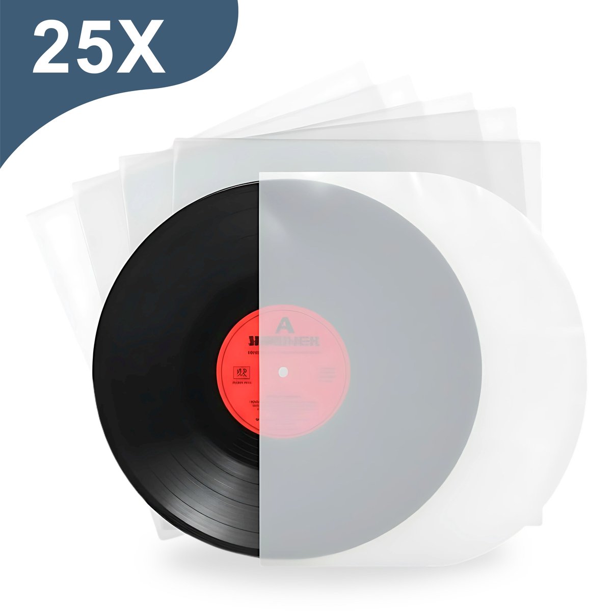 Amido® LP beschermhoezen - 25 stuks - binnenhoes - LP hoezen - LP binnenhoezen - Vinyl hoezen