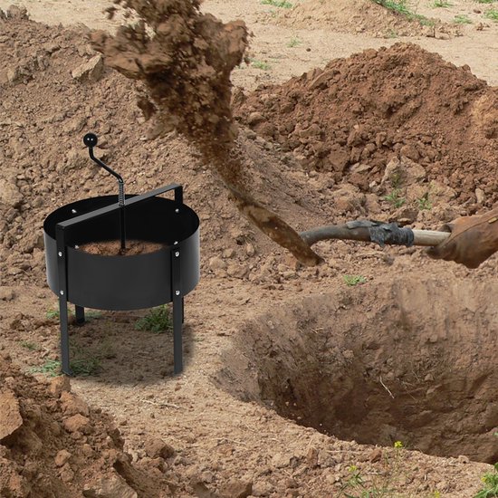 ACXIN Handmatige Tuinzeef Bodemzeef Kompostsieb Metalen Erfsieb Ø40x56cm van Merkloos	 — afbeelding 2