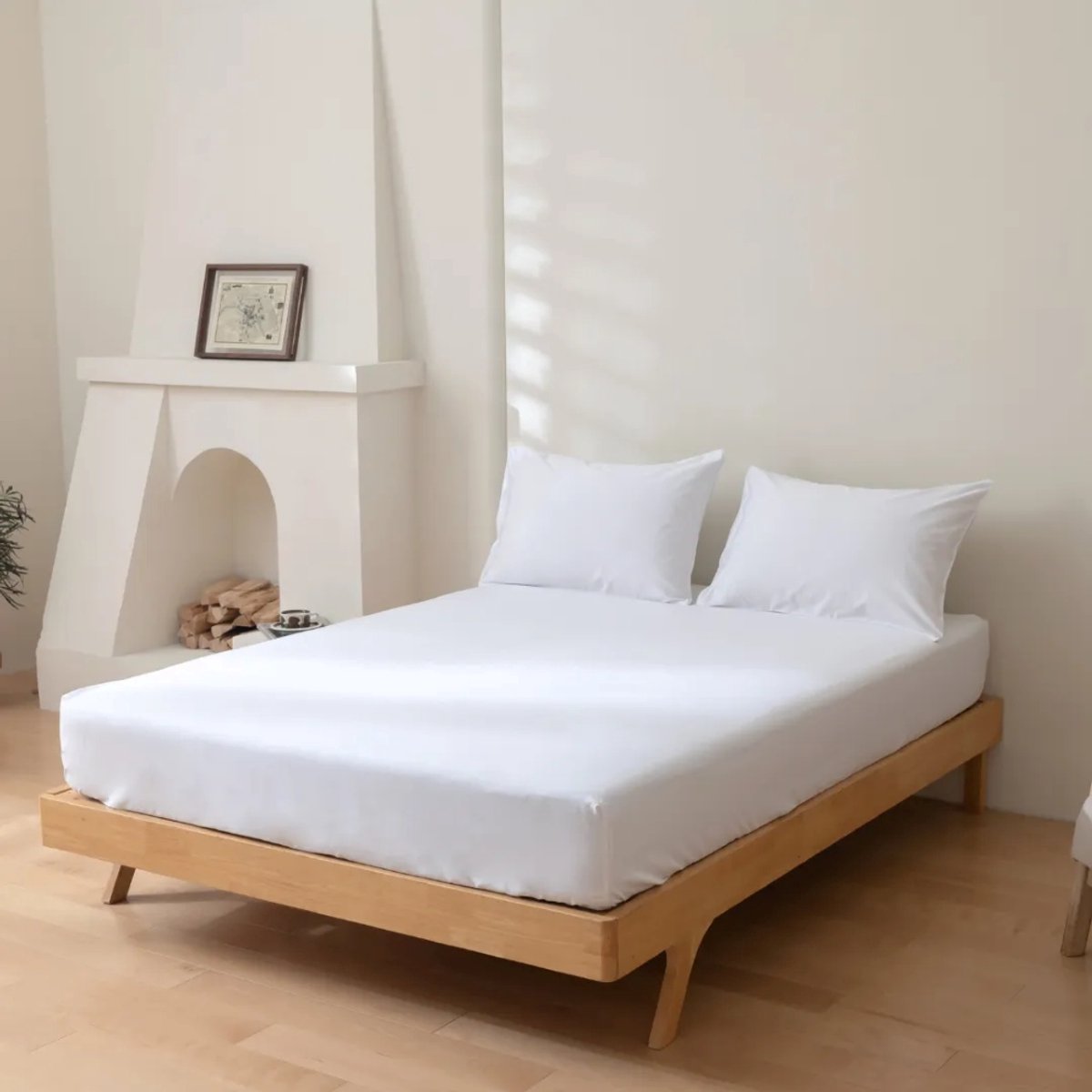 Sleepy Hoeslaken Percaline Wit-180 x 220 cm