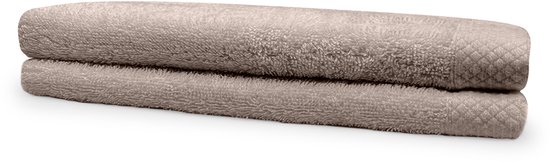 Eleganzzz Handdoeken Set - Set van 2 - Badhanddoeken 70x140cm - Badlakens - Handdoek - 420 gr/m2 - 100% Katoen - taupe
