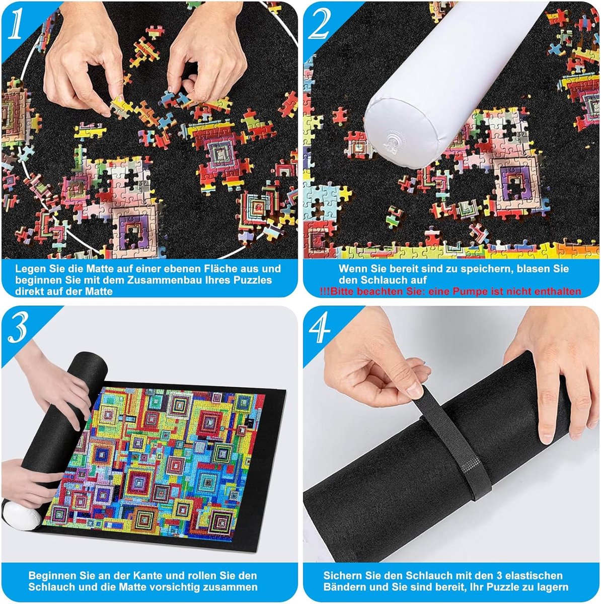 Puzzeltafel - Puzzelmat - Puzzelmap - Puzzelbord - Educatie — cadeau in Spellen & Speelgoed - foto 6
