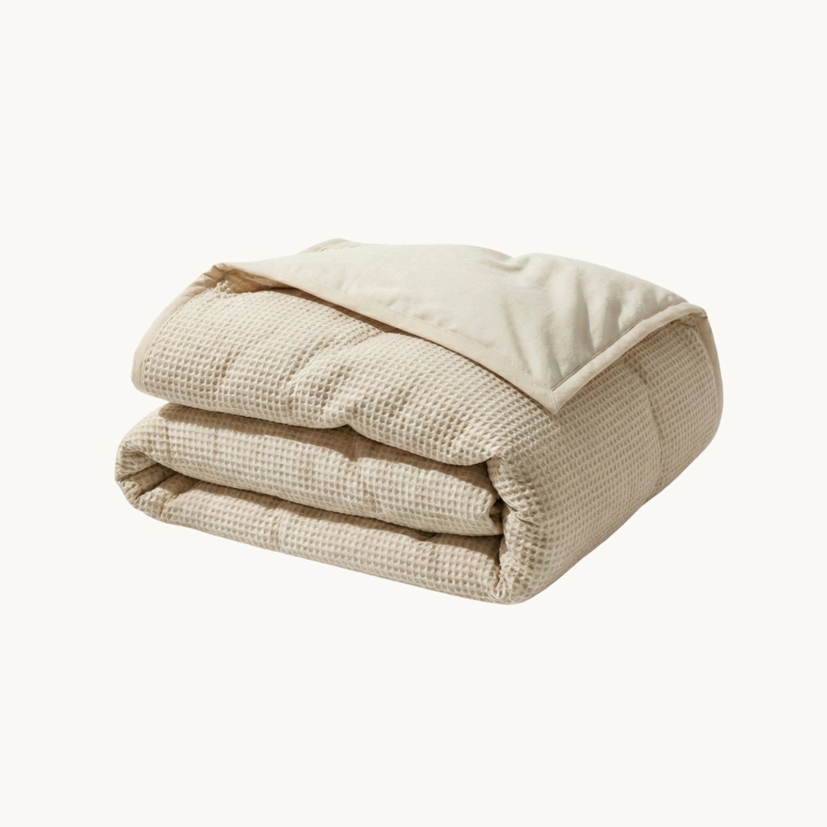 Y-NOT – Dekbed Zonder Overtrek 200x220 – Waffle – All Season – Zacht & Wasbaar – Zand
