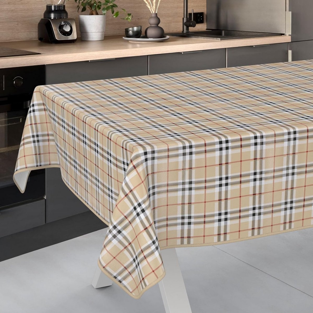 Wasbare Oil-Doek Tafelkleed Rechthoekig 260x140 cm Waterafstotend met Rand