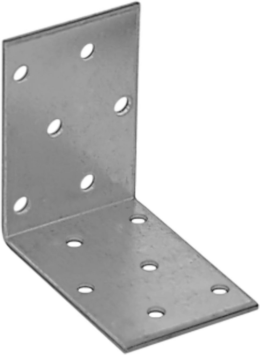 Versterkte Gegalvaniseerde Stalen Hoekbeugel 60x60x40mm 2mm Heavy Duty