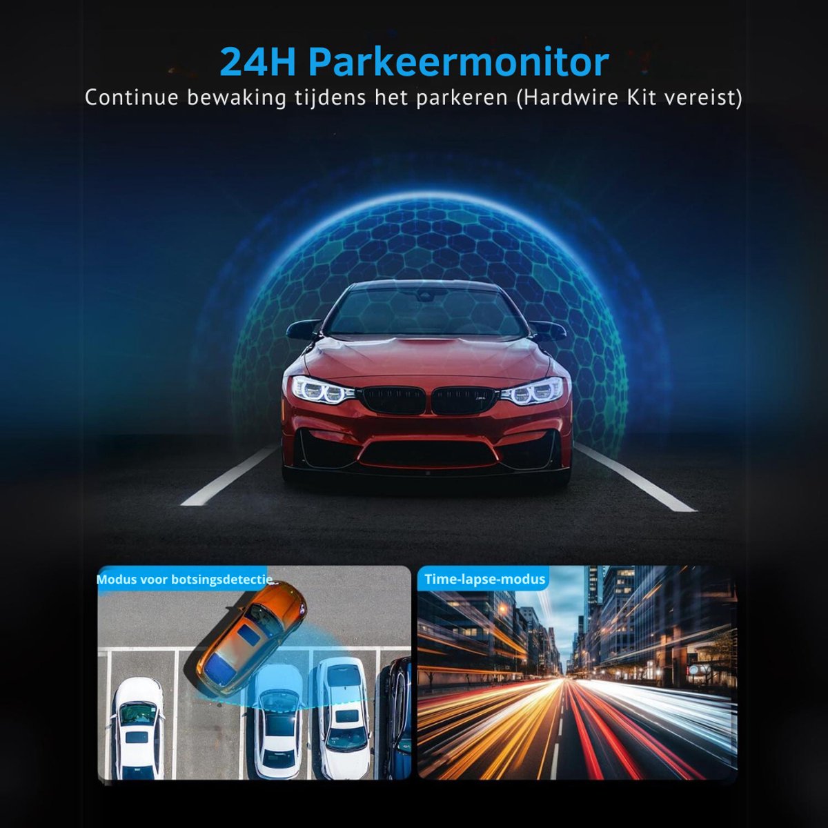Florixa® Dual Dashcam - Voor en Achter Camera – Auto Camera Met Nachtzicht – Zwart - 3cm x 6cm x 3cm – foto 2
