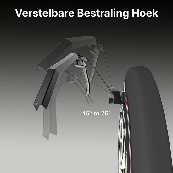 DnA® Dartbord Verlichting - Dartbord Licht - Dartbord - Dartbord Verlichting Led Surround - Dartbord Surround Ring - Zwart - ‎62cm x 62cm x 15cm van Merkloos — afbeelding 4