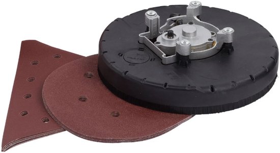 Powerplus elektrische Langnekschuurmachine POWX0477 - 710W wand- & plafondschuurmachine - schuurpapier Ø225mm - 1500min-1 - telescopisch - met 12 acc.