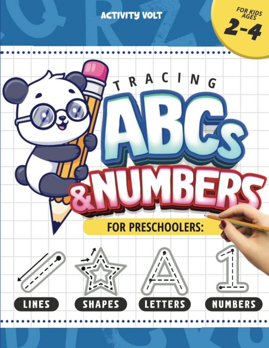 Leer Schrijven Werkboek: Alfabet (ABC) en Cijfers (1-20) Oefenen voor Peuters en Kleuters (2-4 Jaar)