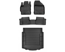 Frogum ProLine Toyota Auris II Hybrid Kombi 2012-2018 - Mattenset & Kofferbakmat - Lage vloer - Zonder organizer - TPE