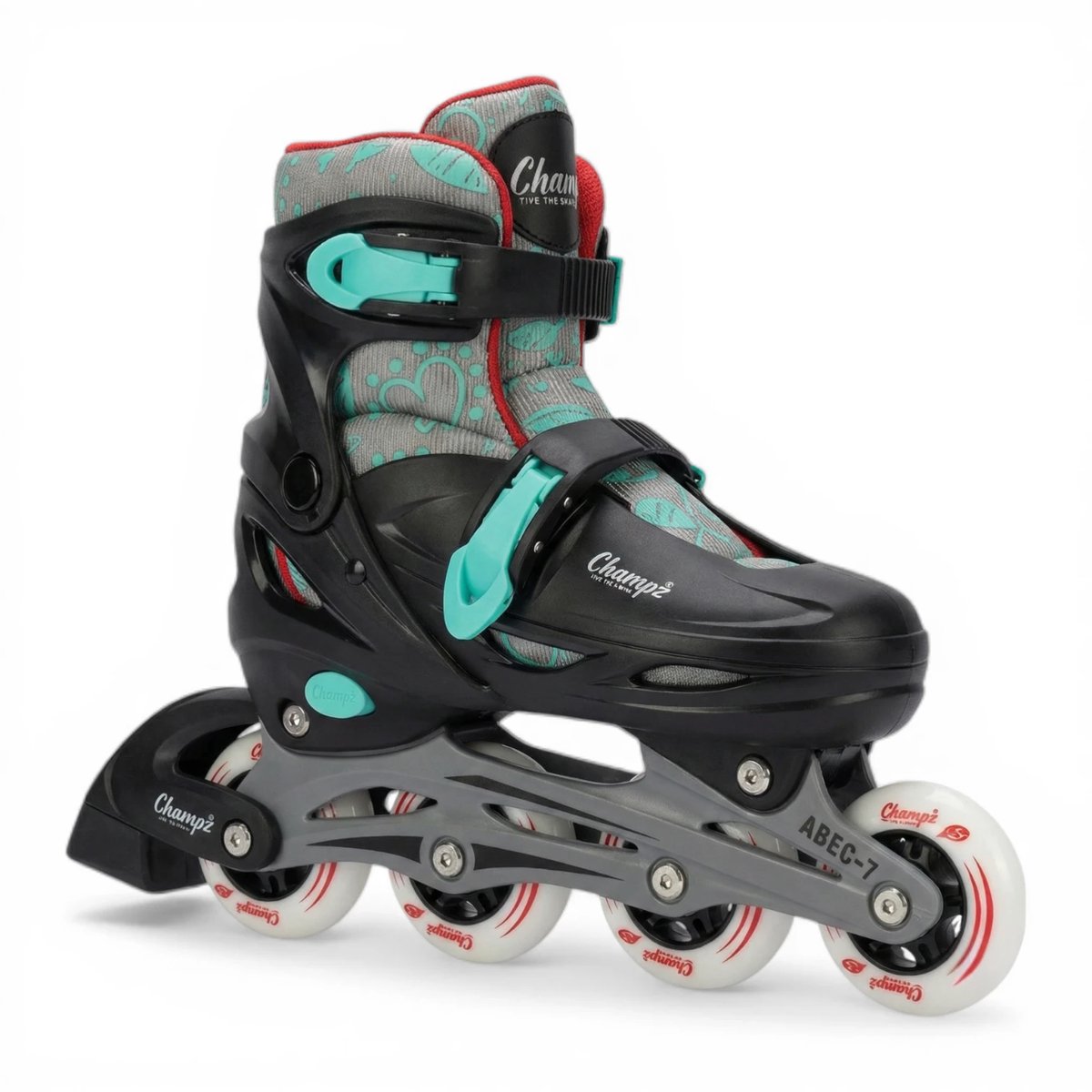 Champz Hardboot Inline Skates | Zwart | Maat 30-33 | ABEC7 | Duurzaam en Stijlvol