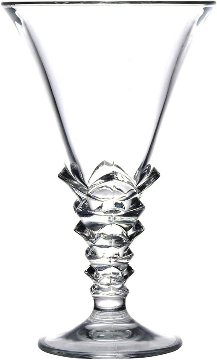 Grote glazen ijsschaal met palmierdessin, 37 cl