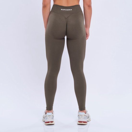 Euphoria High Waist Sportlegging Dames - Sportkleding Dames - High Waist - Sportbroek Dames - Yoga Broek Dames - Groen - Maat M — afbeelding 3