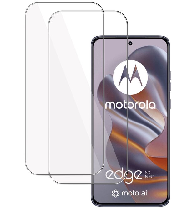 2x TechNow Screenprotector geschikt voor Motorola Edge 60 Neo Screenprotector - Gehard Glas - Rounded - Proteqt+
