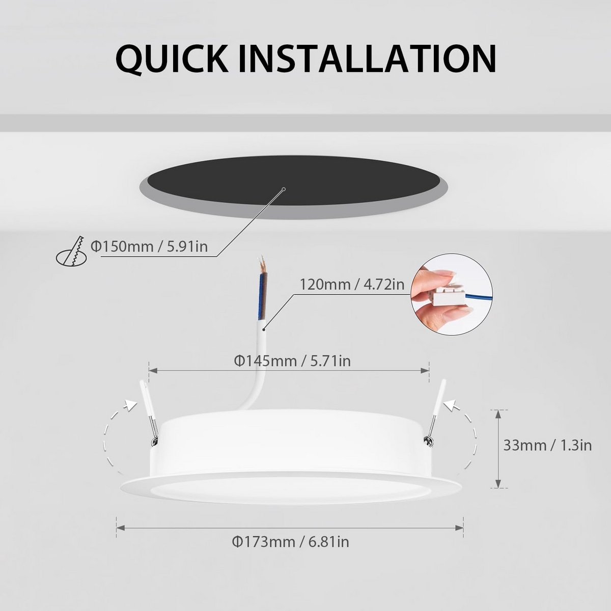 Set van 6 LED Inbouwspots 18W Koud Wit - Dimbaar Laagprofiel - Geschikt voor Keuken en Woo