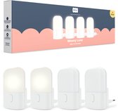Dutsi - Moony Luna - Veilleuse Prise Murale - Met Jour/Nuit Sensor - Gradable en 3 Niveaux - Pour Bébé, Enfant & Adultes - Lumière LED Blanc Chaud – 4-pack
