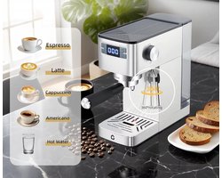 HHHK - Espressomachine - Espresso Machine - Pistonmachines - Melkopschuimer - Koffiemachine - Cappuccino - Espresso - Latte