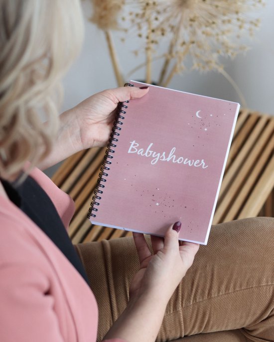 Babyshower boek | invulboek | roze heelal