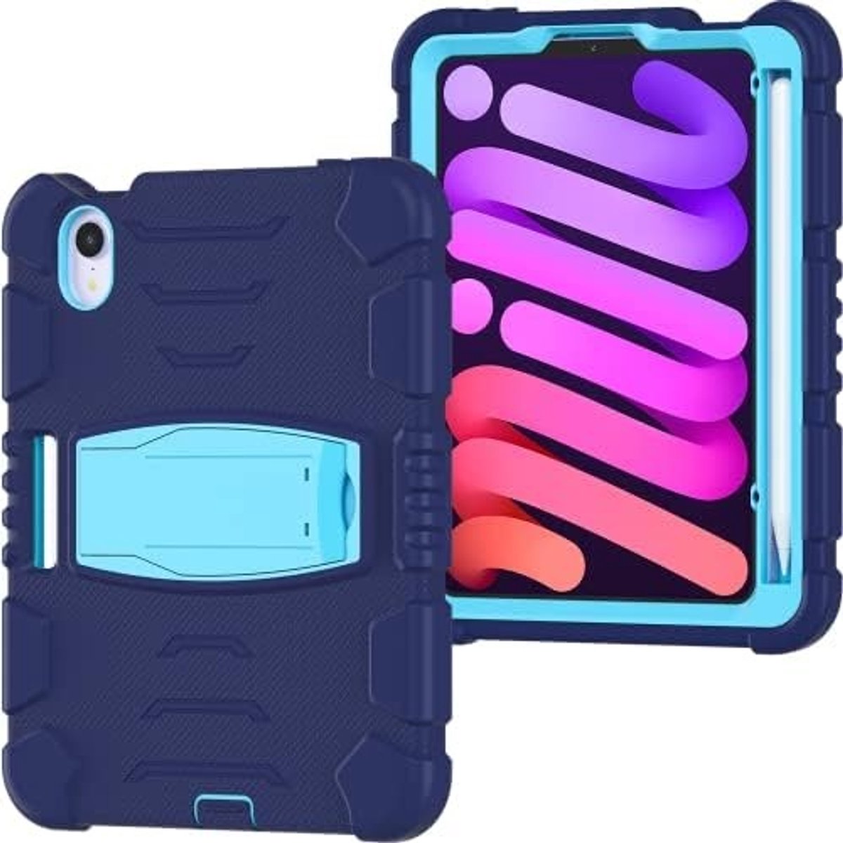 Robuuste Hoes voor iPad Mini 6 (8,3 inch, 2021) – Schokbestendige Full-Body Bescherming met Penhouder en Standaard