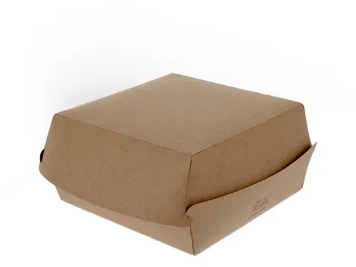 Hamburgerbak Extra Groot FSC Kraft (50 stuks)