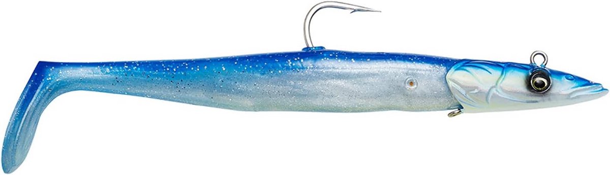 Grote Zeevis Kunstaas Set Zandspiering Imitatie 21.5cm 140g Inclusief Jigkop